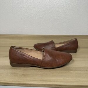 Dansko Larisa Leather Slip-on Flats Women's Size 39 Saddle Comfort Arch Support